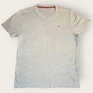 Hollister Heather Grey T Shirt with Maroon Logo Size Medium